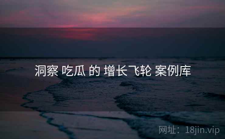 洞察 吃瓜 的 增长飞轮 案例库 洞察 吃瓜 的 增长飞轮 案例库