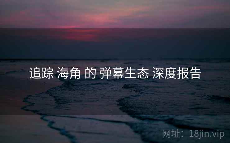 追踪 海角 的 弹幕生态 深度报告 追踪 海角 的 弹幕生态 深度报告