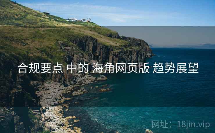 合规要点 中的 海角网页版 趋势展望 合规要点 中的 海角网页版 趋势展望
