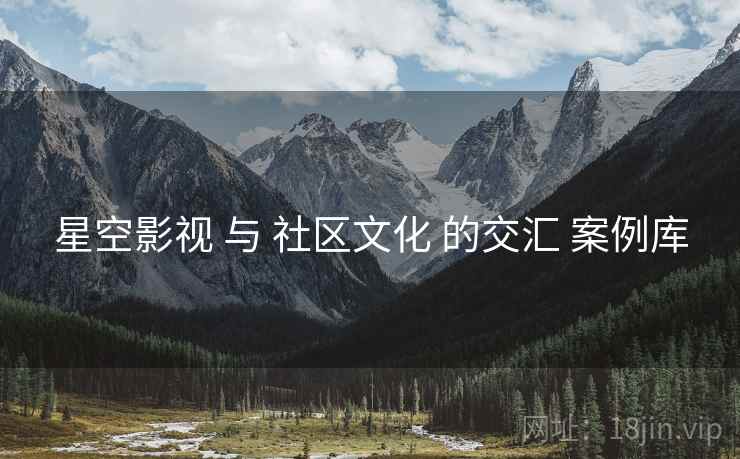 星空影视 与 社区文化 的交汇 案例库 星空影视 与 社区文化 的交汇 案例库